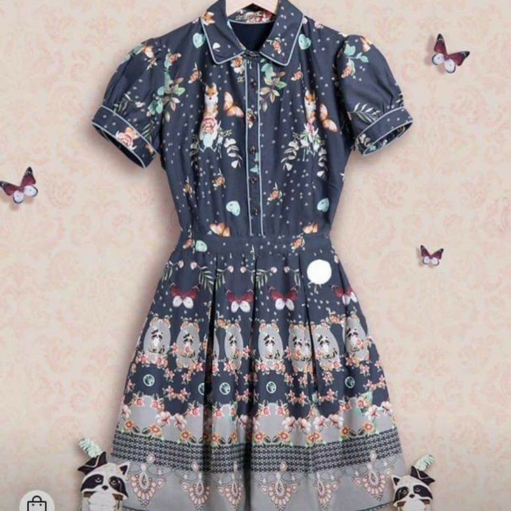 ❌ SOLD❌ Antix Brazilwoodland Racoon dress
